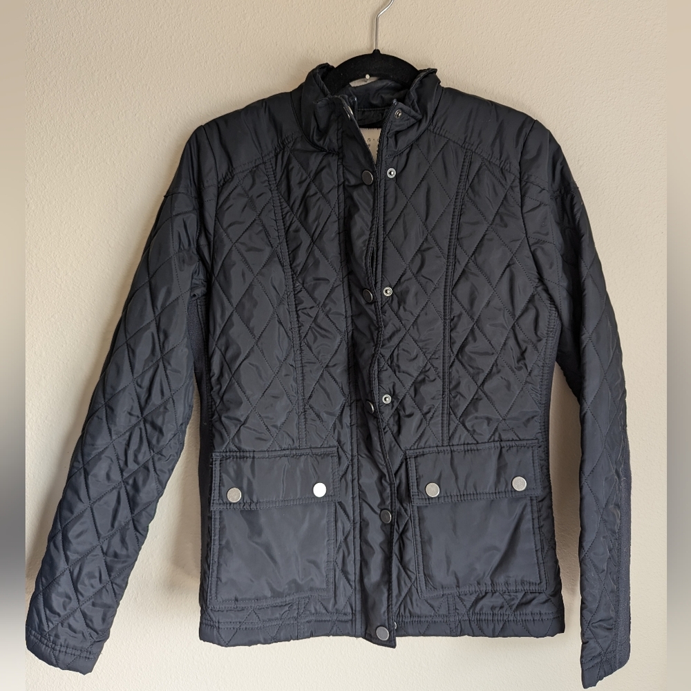 A New Day Black Quilted Jacket Size M